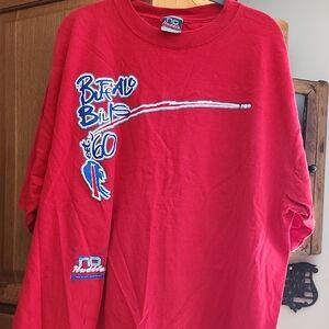 No Huddle Buffalo Bills Red Graphic T-Shirt  2X Vintage